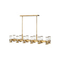 Hinkley Lighting Reeve 12 Light 46" Wide Linear Taper Candle Style Chandelier with Clear Glass Shades