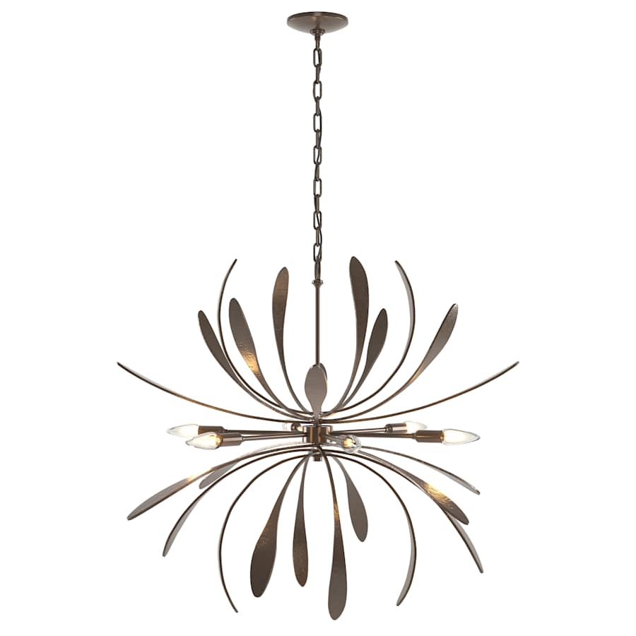 Hubbardton Forge Dahlia 6 Light 33" Wide Taper Candle Style Chandelier