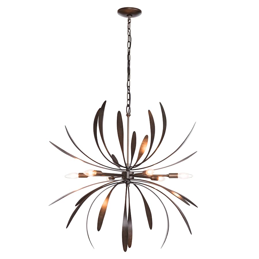 Hubbardton Forge Dahlia 6 Light 33" Wide Taper Candle Style Chandelier