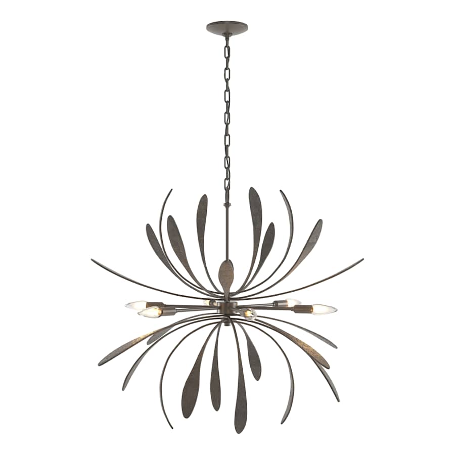 Hubbardton Forge Dahlia 6 Light 33" Wide Taper Candle Style Chandelier