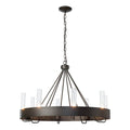 Hubbardton Forge Banded 8 Light 32" Wide Ring Chandelier