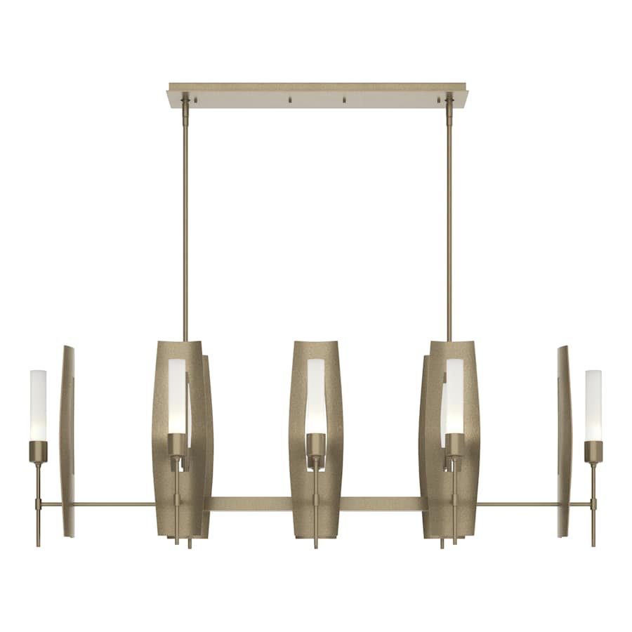 Hubbardton Forge Passage 8 Light 52" Wide Taper Candle Linear Pendant