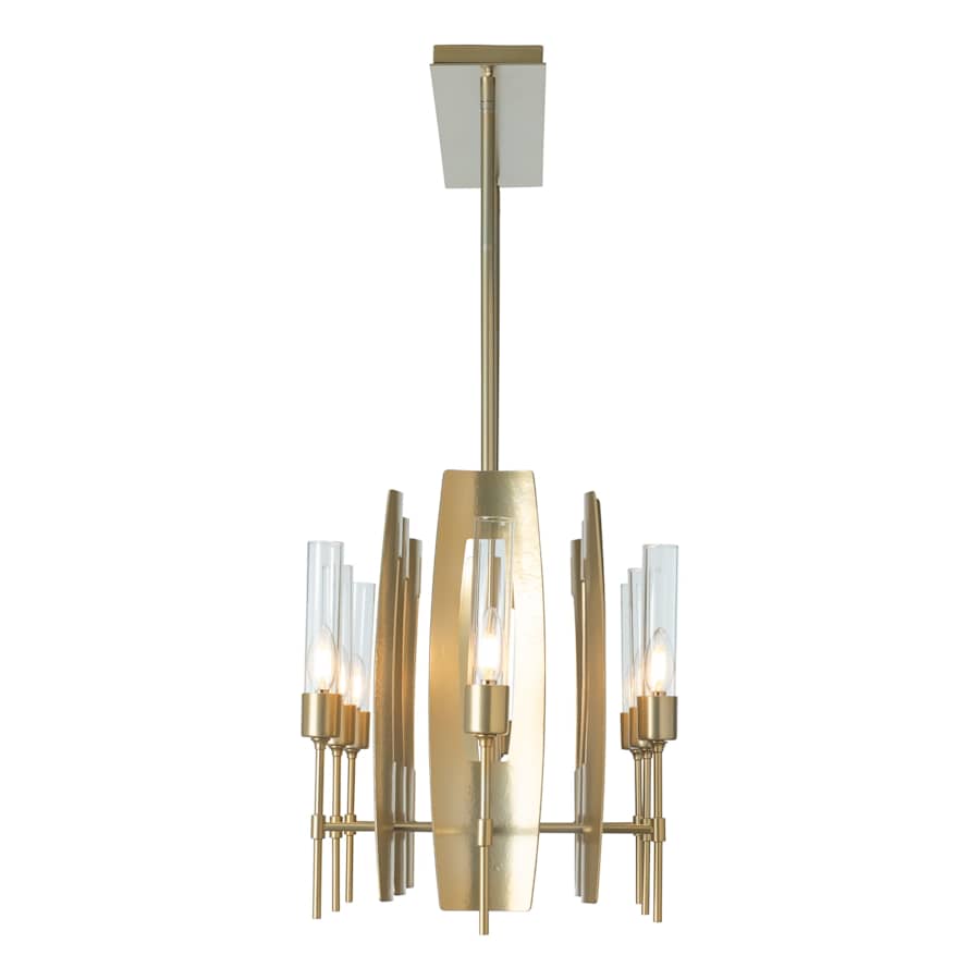 Hubbardton Forge Passage 8 Light 52" Wide Taper Candle Linear Pendant