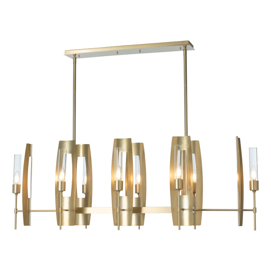Hubbardton Forge Passage 8 Light 52" Wide Taper Candle Linear Pendant