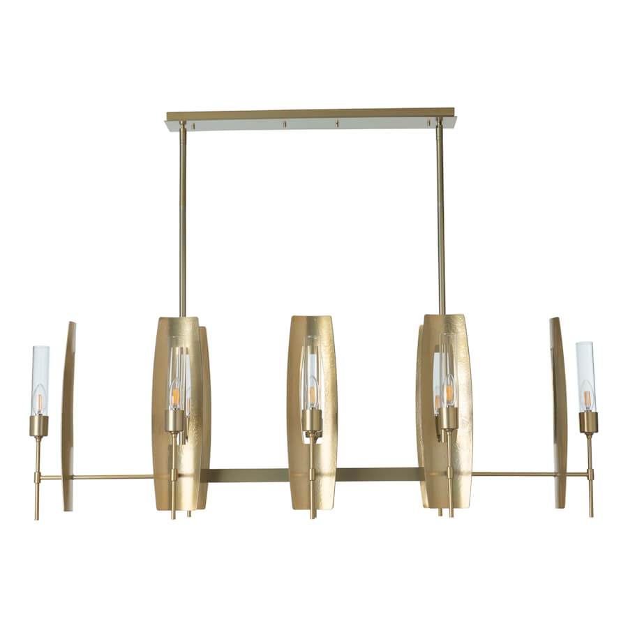 Hubbardton Forge Passage 8 Light 52" Wide Taper Candle Linear Pendant