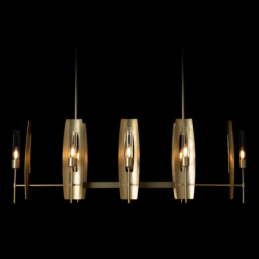 Hubbardton Forge Passage 8 Light 52" Wide Taper Candle Linear Pendant