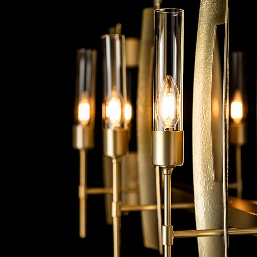 Hubbardton Forge Passage 8 Light 52" Wide Taper Candle Linear Pendant
