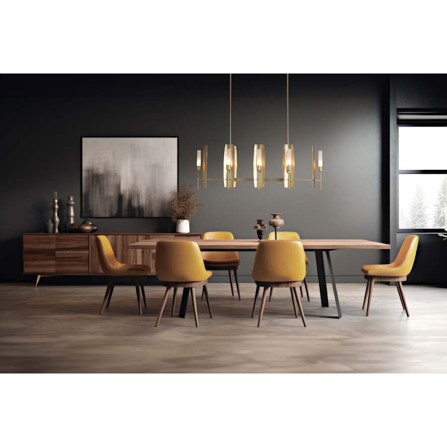 Hubbardton Forge Passage 8 Light 52" Wide Taper Candle Linear Pendant