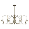 Hubbardton Forge Optic 8 Light 51" Wide Abstract Linear Pendant