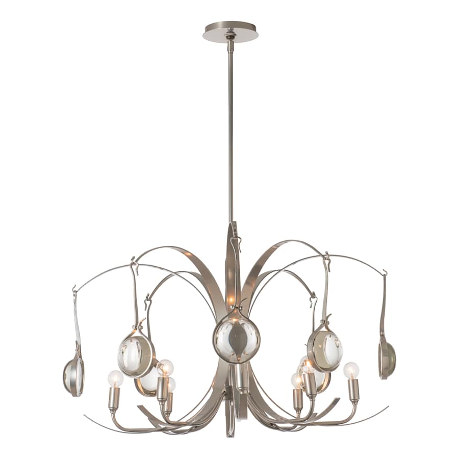Hubbardton Forge Optic 8 Light 51" Wide Abstract Linear Pendant