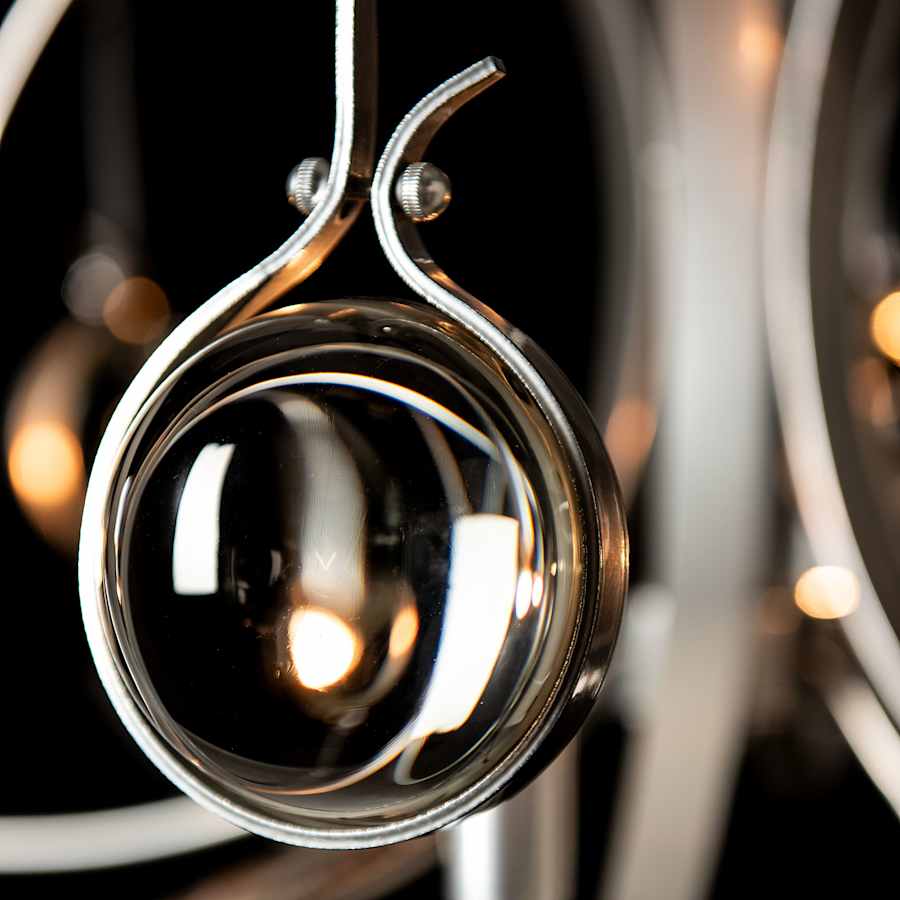 Hubbardton Forge Optic 8 Light 51" Wide Abstract Linear Pendant