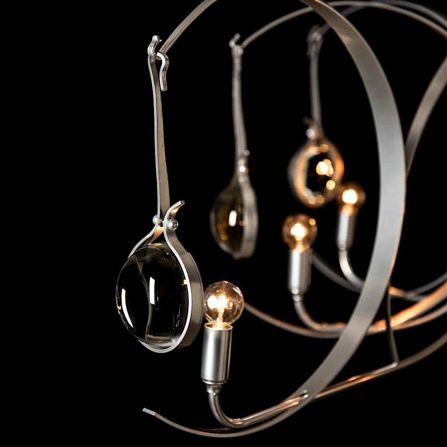 Hubbardton Forge Optic 8 Light 51" Wide Abstract Linear Pendant