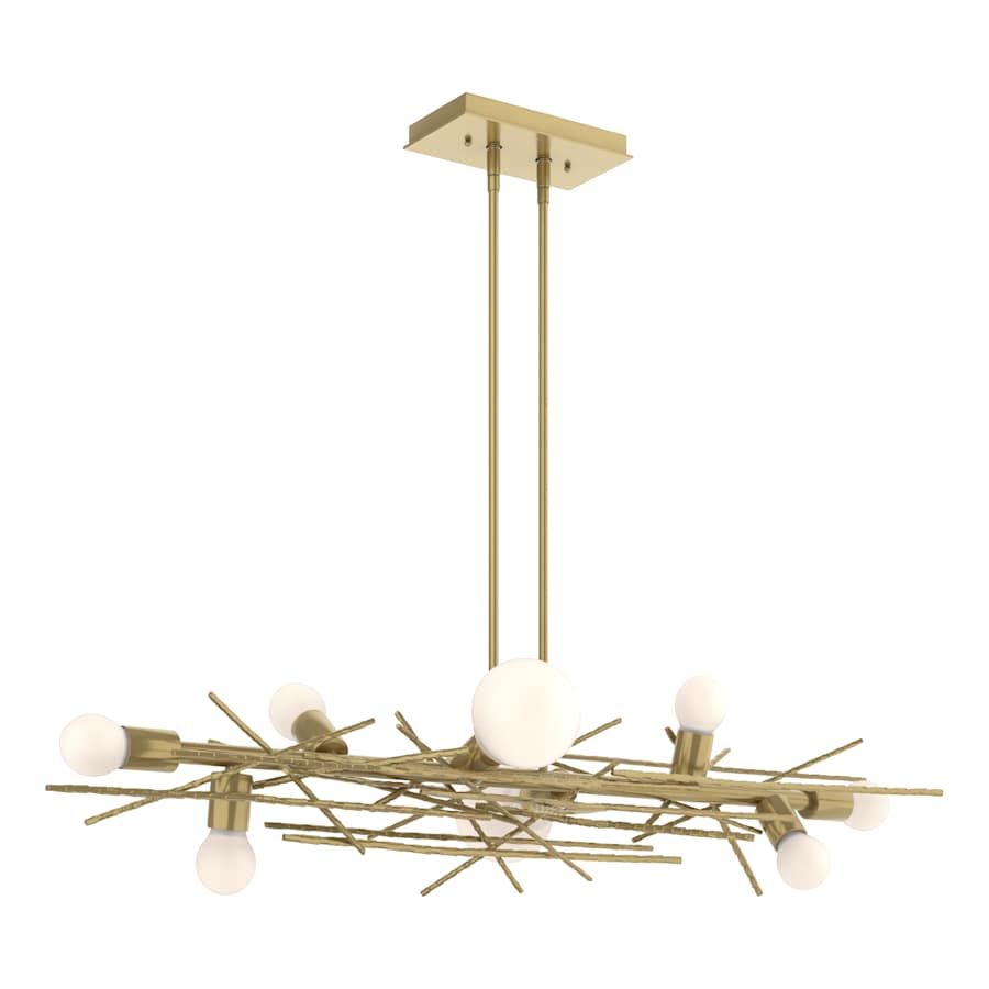 Hubbardton Forge Brindille 8 Light 54" Wide LED Abstract Linear Pendant