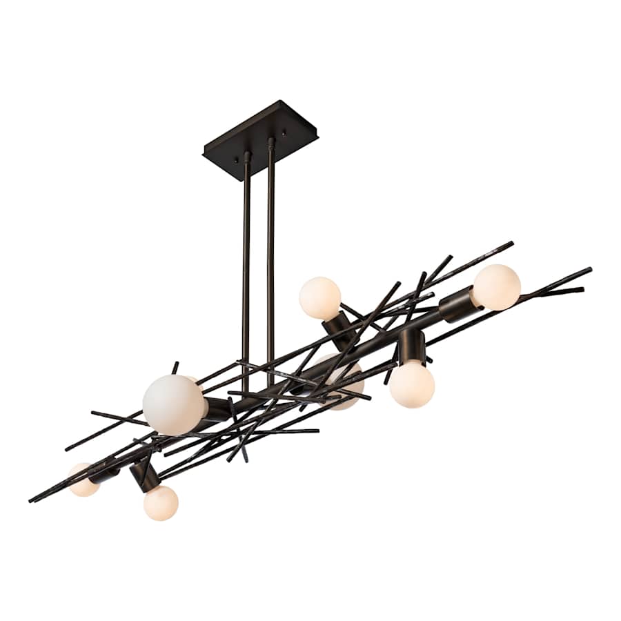 Hubbardton Forge Brindille 8 Light 54" Wide LED Abstract Linear Pendant