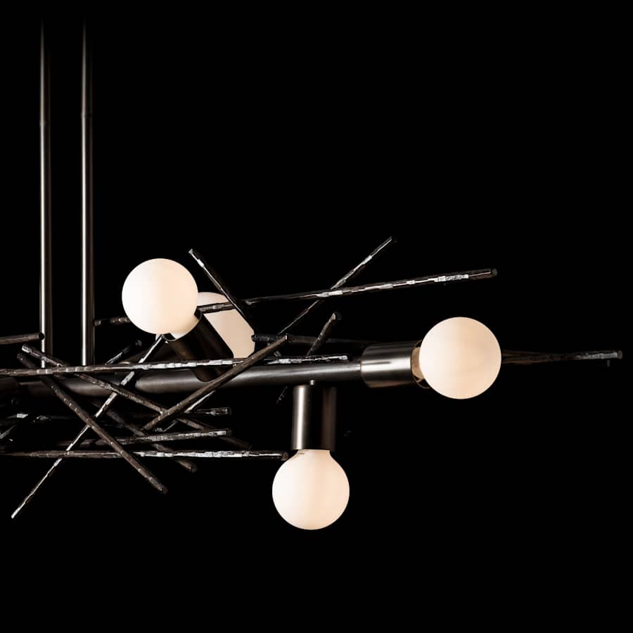 Hubbardton Forge Brindille 8 Light 54" Wide LED Abstract Linear Pendant