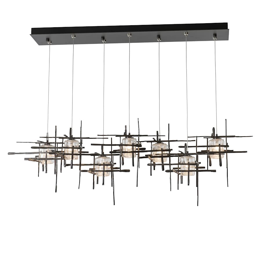 Hubbardton Forge Tura 7 Light 54" Wide Abstract Linear Pendant
