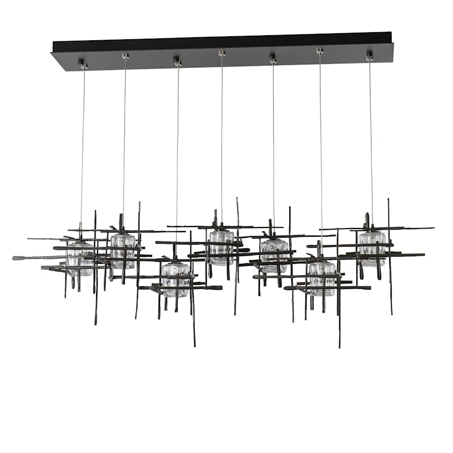 Hubbardton Forge Tura 7 Light 54" Wide Abstract Linear Pendant