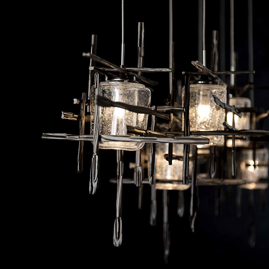 Hubbardton Forge Tura 7 Light 54" Wide Abstract Linear Pendant