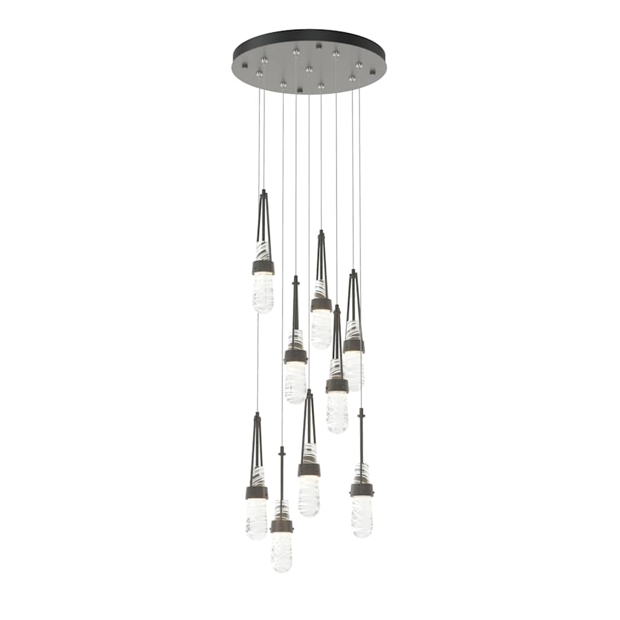 Hubbardton Forge Link 9 Light 21" Wide Multi Light Pendant