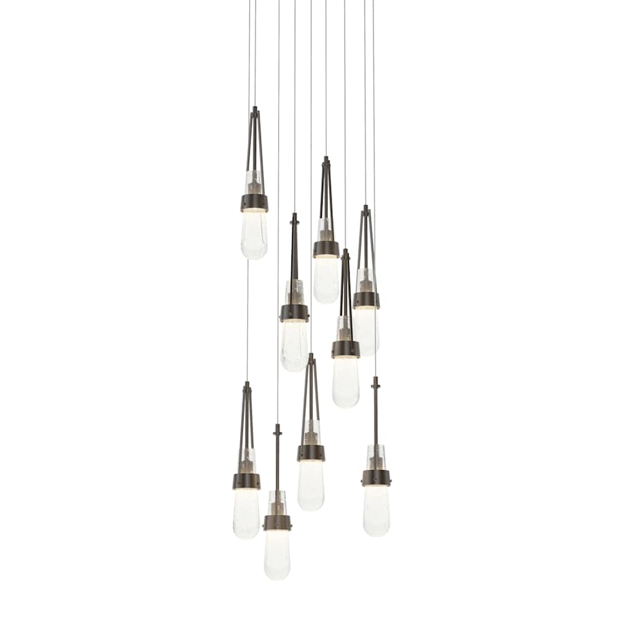 Hubbardton Forge Link 9 Light 21" Wide Multi Light Pendant