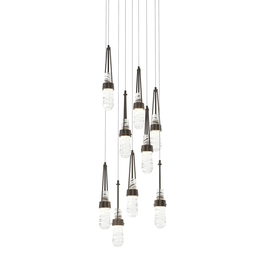 Hubbardton Forge Link 9 Light 21" Wide Multi Light Pendant