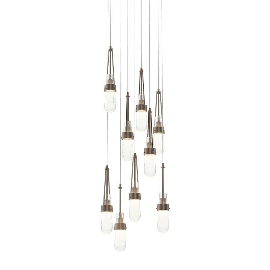 Hubbardton Forge Link 9 Light 21" Wide Multi Light Pendant