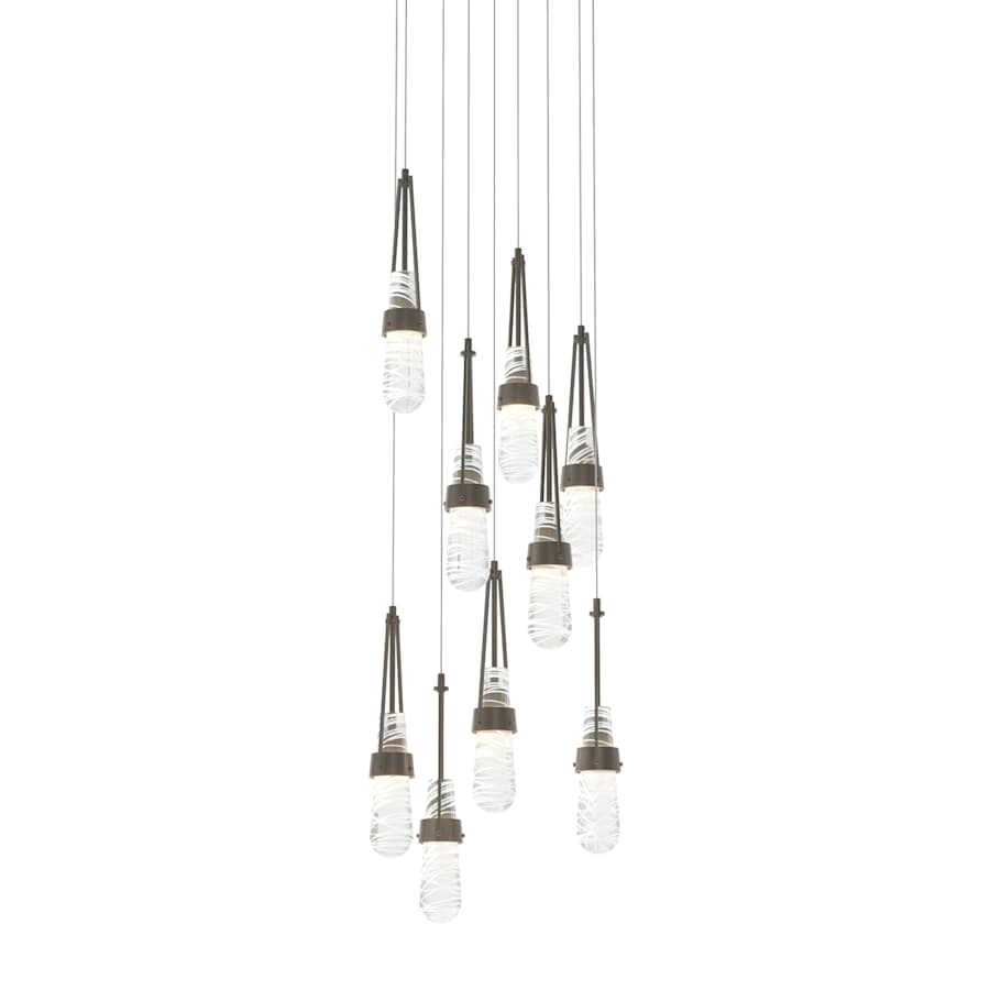 Hubbardton Forge Link 9 Light 21" Wide Multi Light Pendant