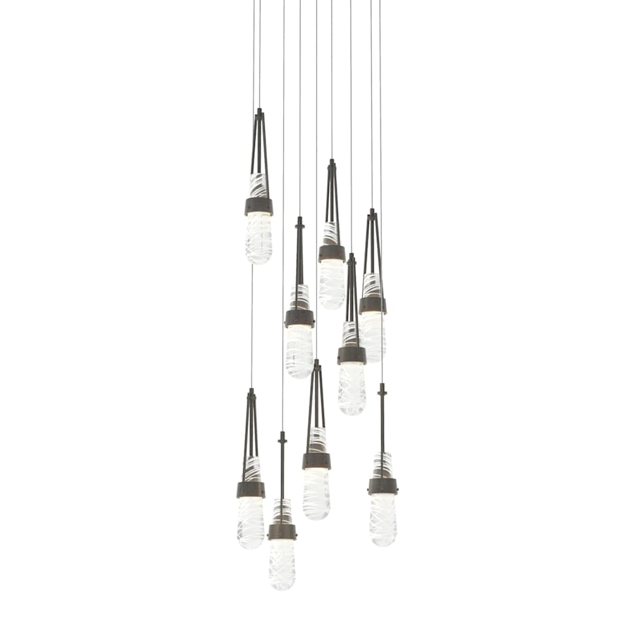 Hubbardton Forge Link 9 Light 21" Wide Multi Light Pendant
