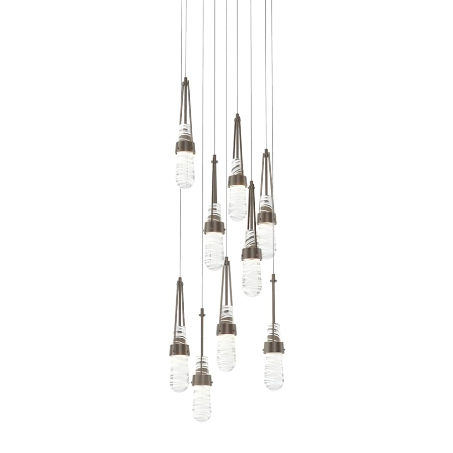 Hubbardton Forge Link 9 Light 21" Wide Multi Light Pendant