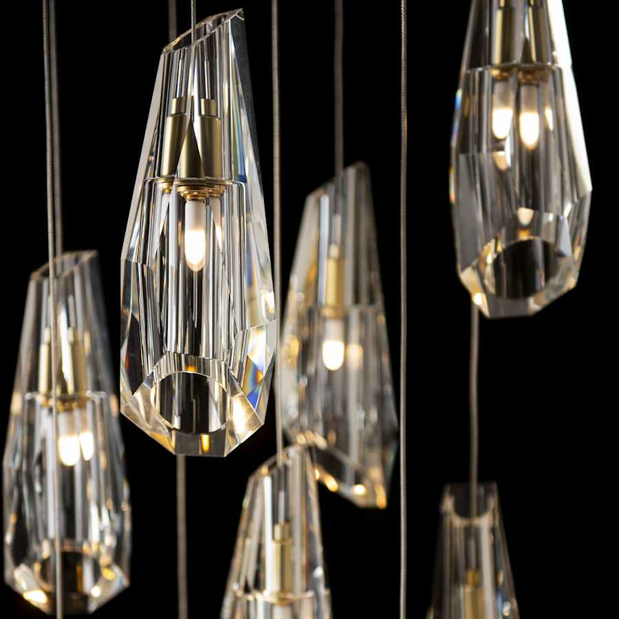 Hubbardton Forge Luma 9 Light 21" Wide Crystal Multi Light Pendant