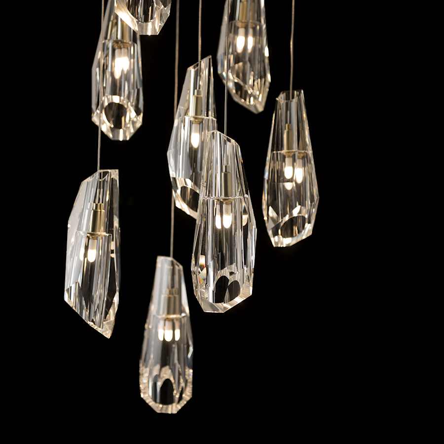 Hubbardton Forge Luma 9 Light 21" Wide Crystal Multi Light Pendant