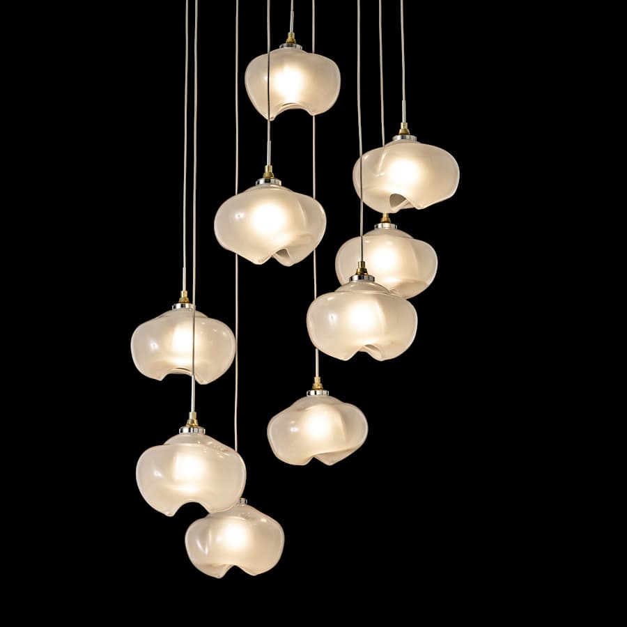 Hubbardton Forge Ume 9 Light 21" Wide Multi Light Pendant