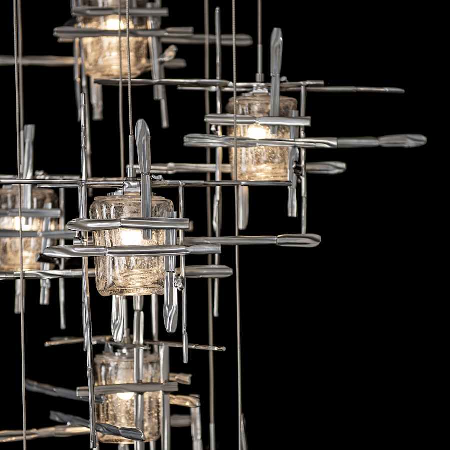 Hubbardton Forge Tura 9 Light 30" Wide Abstract Multi Light Pendant