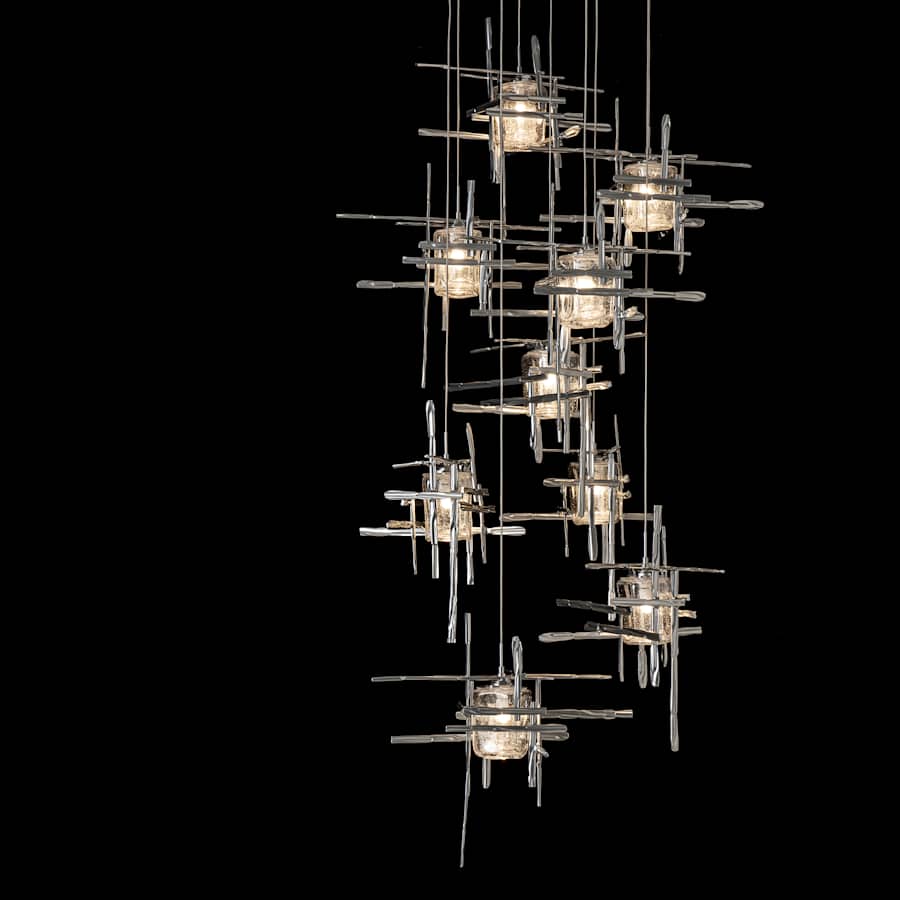 Hubbardton Forge Tura 9 Light 30" Wide Abstract Multi Light Pendant