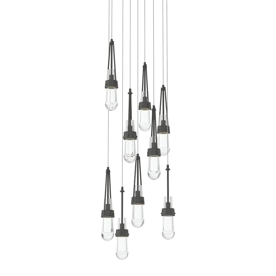 Hubbardton Forge Link 9 Light 21" Wide Multi Light Pendant