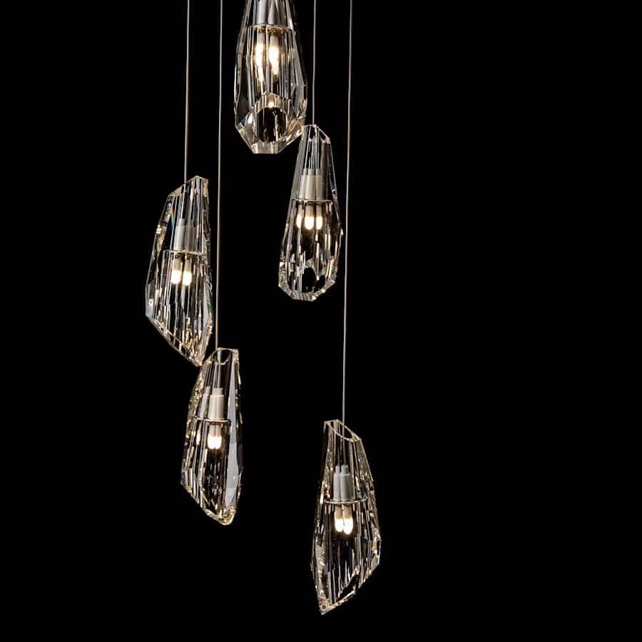 Hubbardton Forge Luma 5 Light 15" Wide Crystal Multi Light Pendant