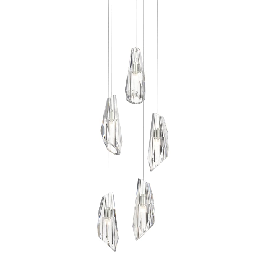 Hubbardton Forge Luma 5 Light 15" Wide Crystal Multi Light Pendant
