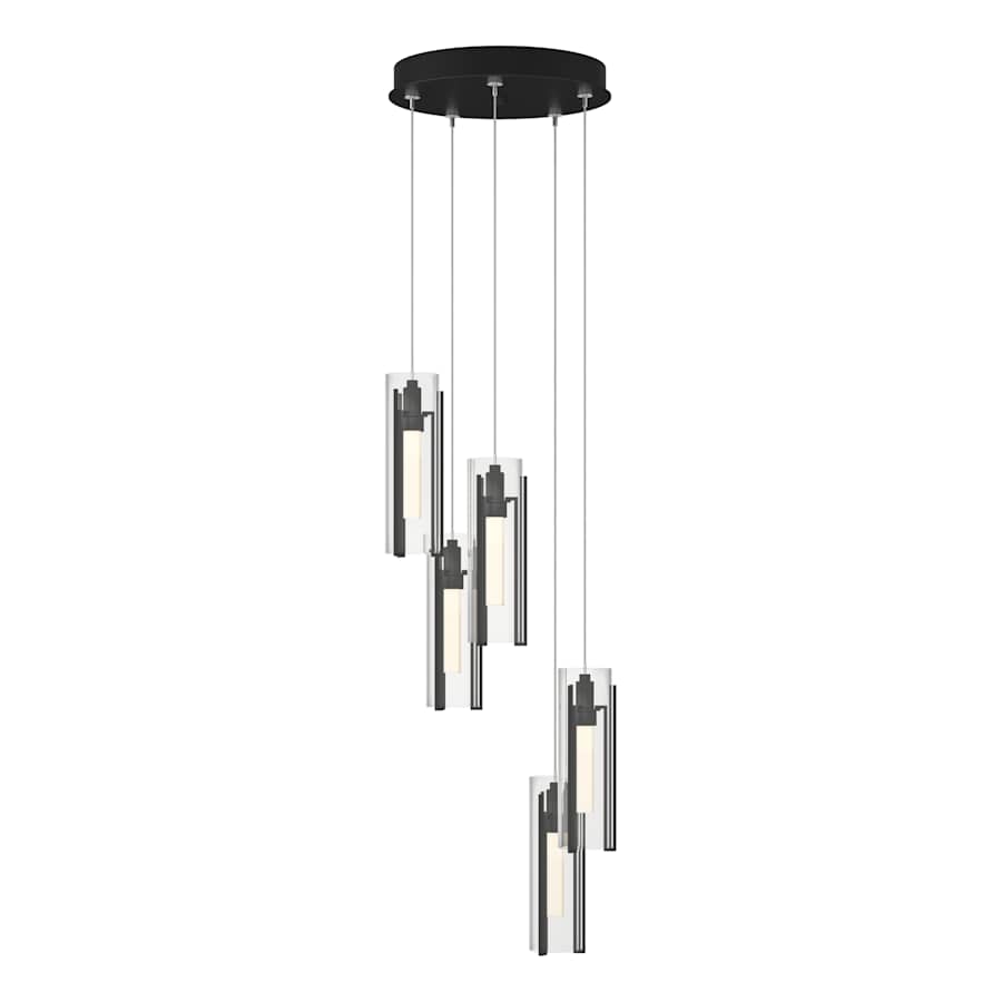 Hubbardton Forge Exos Glass 5 Light 14" Wide Suspension Multi Light Pendant