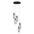 Hubbardton Forge Exos Glass 5 Light 14" Wide Suspension Multi Light Pendant