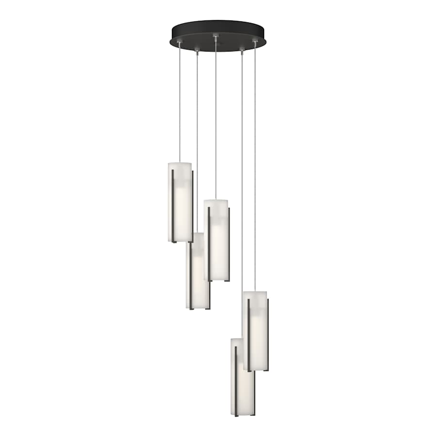 Hubbardton Forge Exos Glass 5 Light 14" Wide Suspension Multi Light Pendant