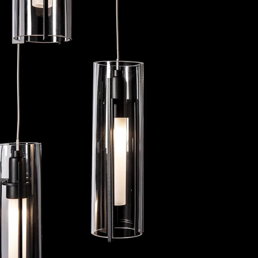 Hubbardton Forge Exos Glass 5 Light 14" Wide Suspension Multi Light Pendant