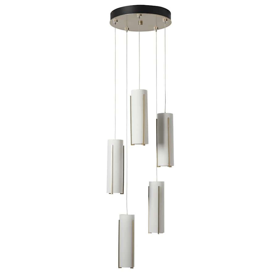 Hubbardton Forge Exos Glass 5 Light 14" Wide Suspension Multi Light Pendant