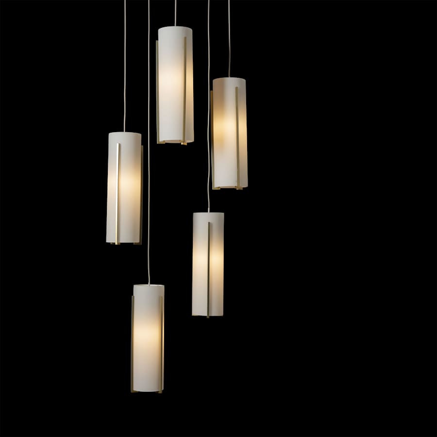 Hubbardton Forge Exos Glass 5 Light 14" Wide Suspension Multi Light Pendant