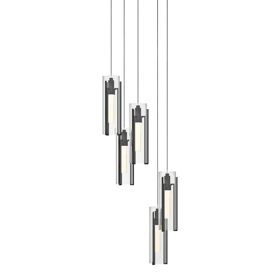 Hubbardton Forge Exos Glass 5 Light 14" Wide Suspension Multi Light Pendant