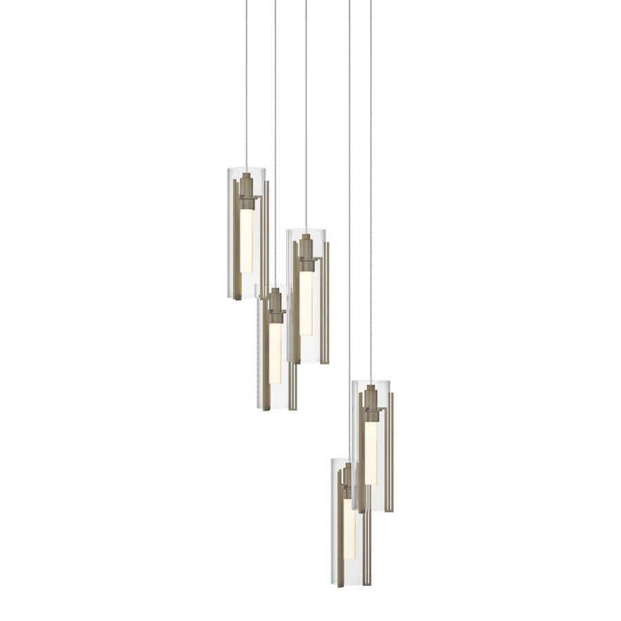Hubbardton Forge Exos Glass 5 Light 14" Wide Suspension Multi Light Pendant
