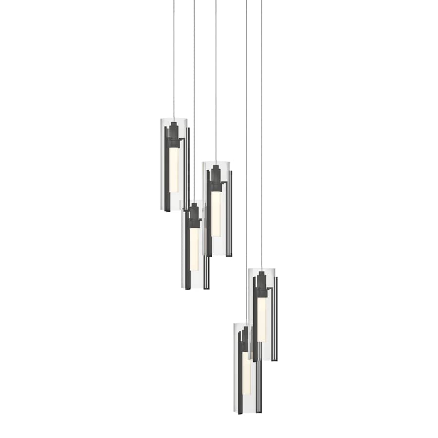 Hubbardton Forge Exos Glass 5 Light 14" Wide Suspension Multi Light Pendant
