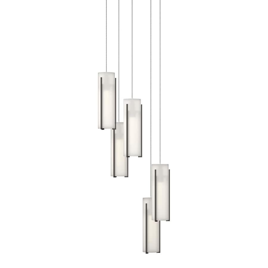 Hubbardton Forge Exos Glass 5 Light 14" Wide Suspension Multi Light Pendant