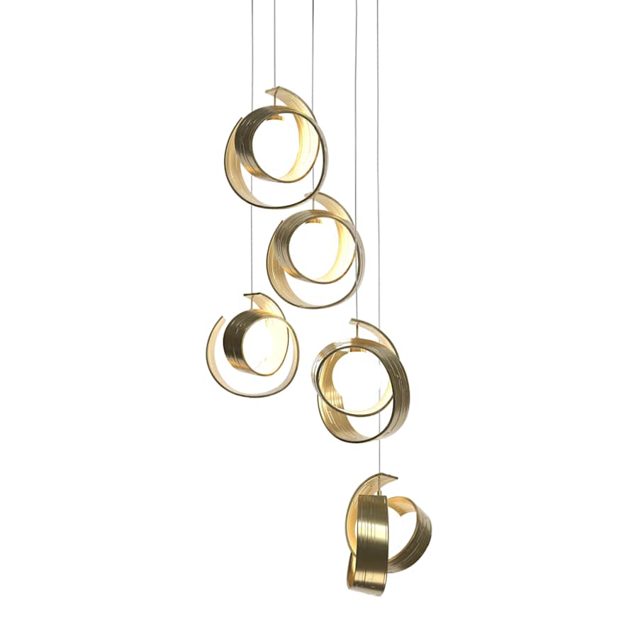 Hubbardton Forge Riza 5 Light 20" Wide Multi Light Pendant