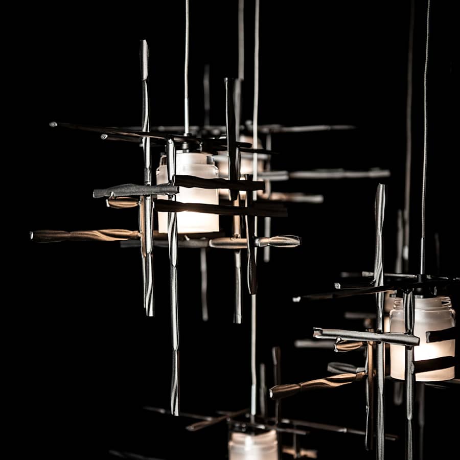 Hubbardton Forge Tura 10 Light 49" Wide Multi Light Pendant