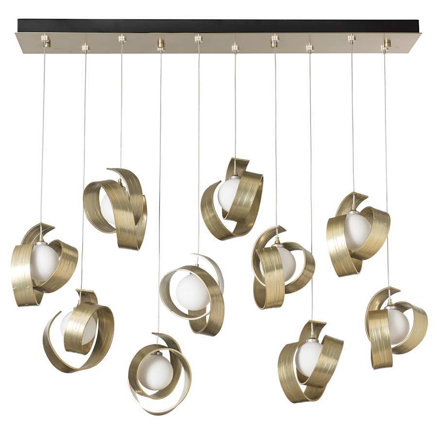 Hubbardton Forge Riza 10 Light 47" Wide Linear Pendant